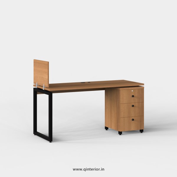 Aaron Work Station with Pedestal Unit in Oak Finish - OWS109 C2