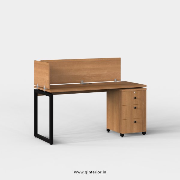Aaron Work Station with Pedestal Unit in Oak Finish - OWS111 C2