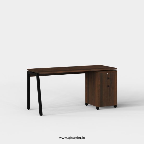 Berg Work Station with Pedestal Unit in Walnut Finish - OWS214 C1
