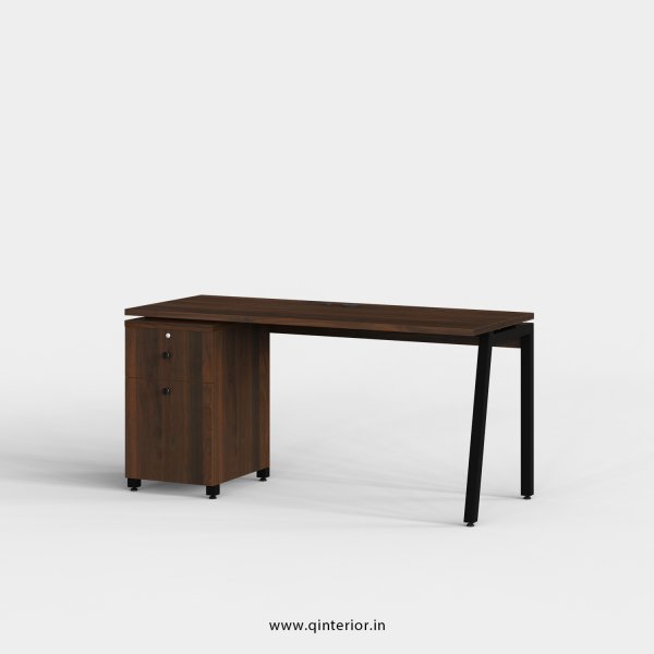 Berg Work Station with Pedestal Unit in Walnut Finish - OWS213 C1