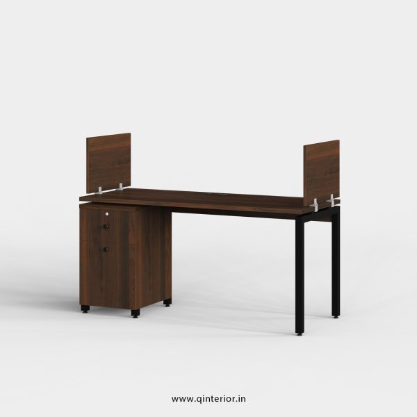 Montel Work Station with Pedestal Unit in Walnt Finish - OWS205 C1