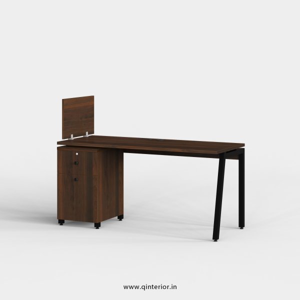 Berg Work Station with Pedestal Unit in Walnut Finish - OWS219 C1