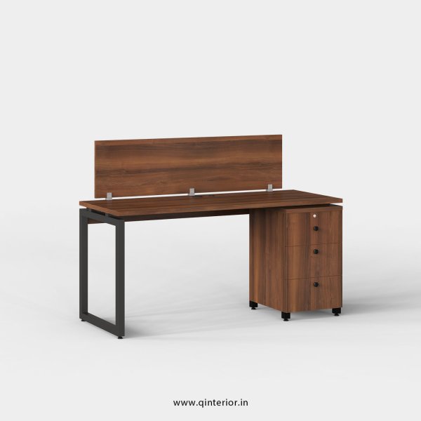 Aaron Work Station with Pedestal Unit in Teak Finish - OWS105 C3