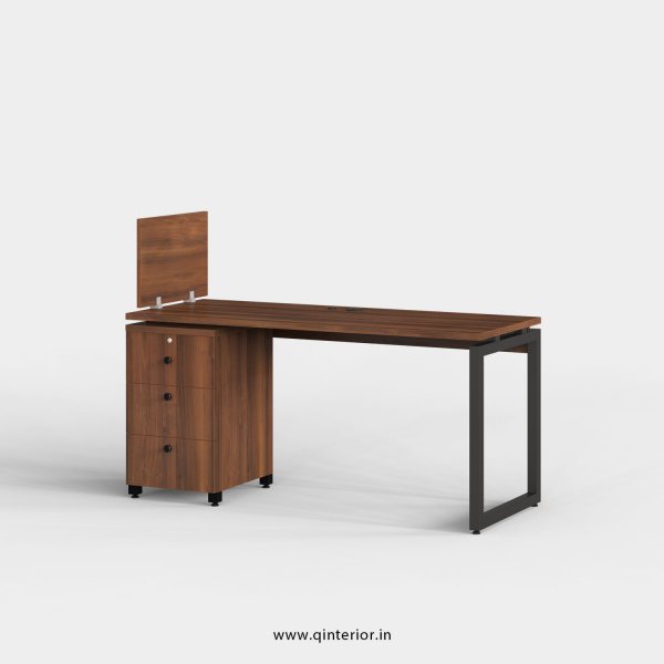 Aaron Work Station with Pedestal Unit in Teak Finish - OWS108 C3