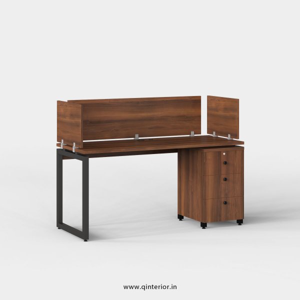 Aaron Work Station with Pedestal Unit in Teak Finish - OWS113 C3