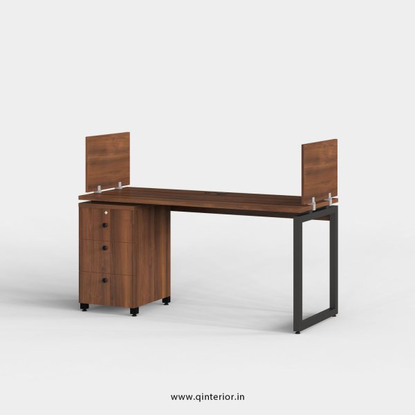Aaron Work Station with Pedestal Unit in Teak Finish - OWS106 C3