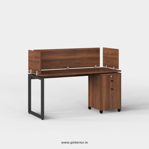 Aaron Work Station with Pedestal Unit in Teak Finish - OWS212 C3