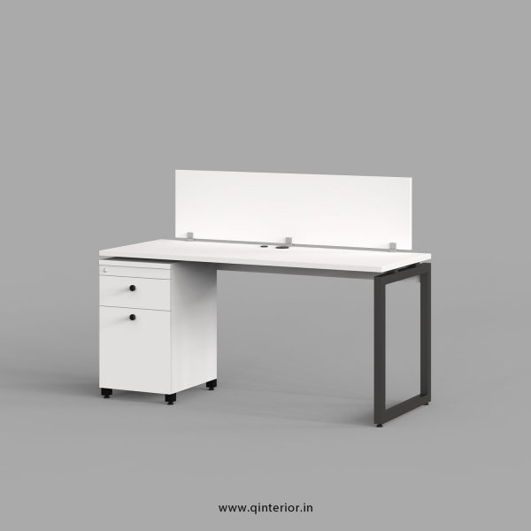 Aaron Work Station with Pedestal Unit in White Finish - OWS215 C4