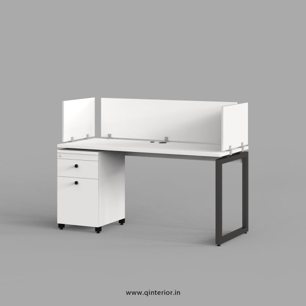 Aaron Work Station with Pedestal Unit in White Finish - OWS223 C4