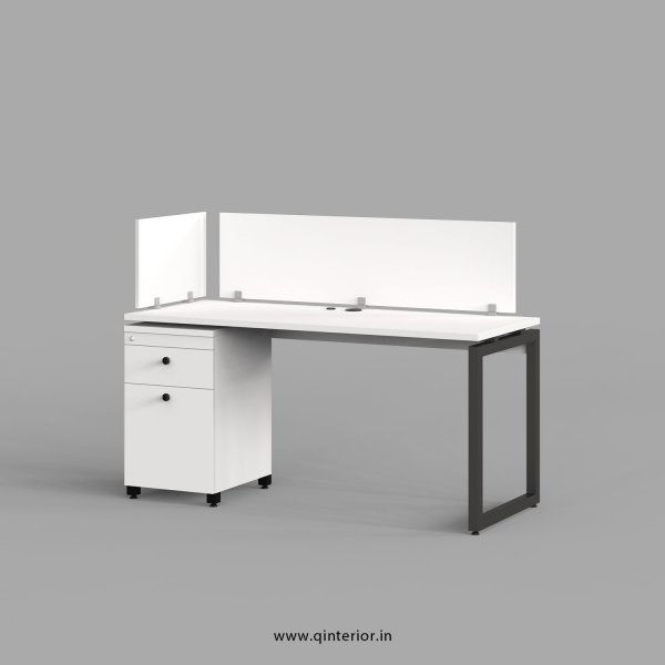 Aaron Work Station with Pedestal Unit in White Finish - OWS221 C4