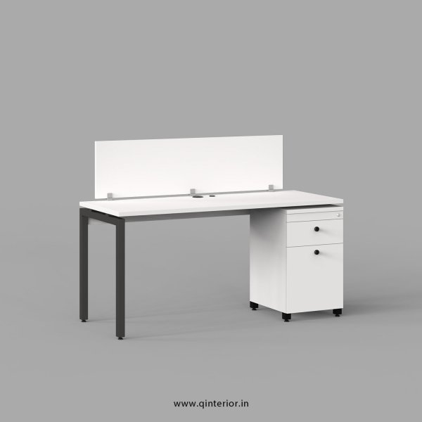 Montel Work Station with Pedestal Unit in White Finish - OWS216 C4