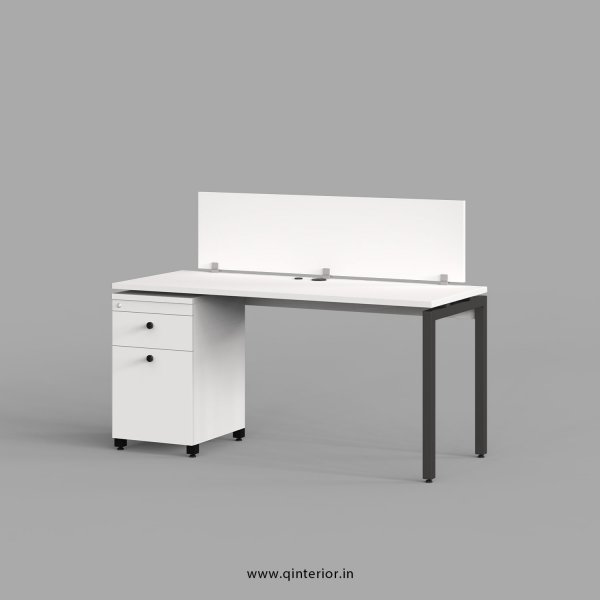 Montel Work Station with Pedestal Unit in White Finish - OWS215 C4