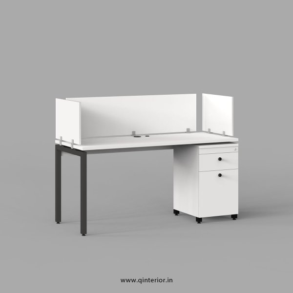 Montel Work Station with Pedestal Unit in White Finish - OWS224 C4