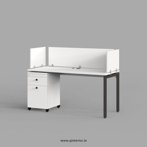 Montel Work Station with Pedestal Unit in White Finish - OWS223 C4