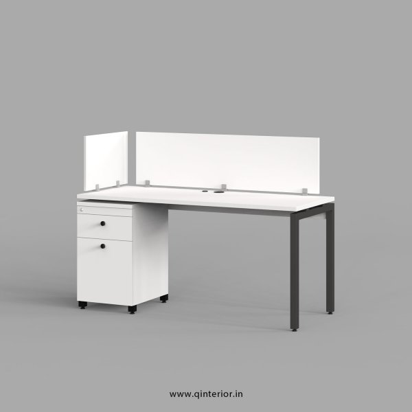 Montel Work Station with Pedestal Unit in White Finish - OWS221 C4