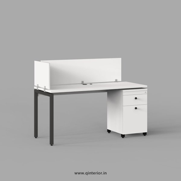Montel Work Station with Pedestal Unit in White Finish - OWS222 C4
