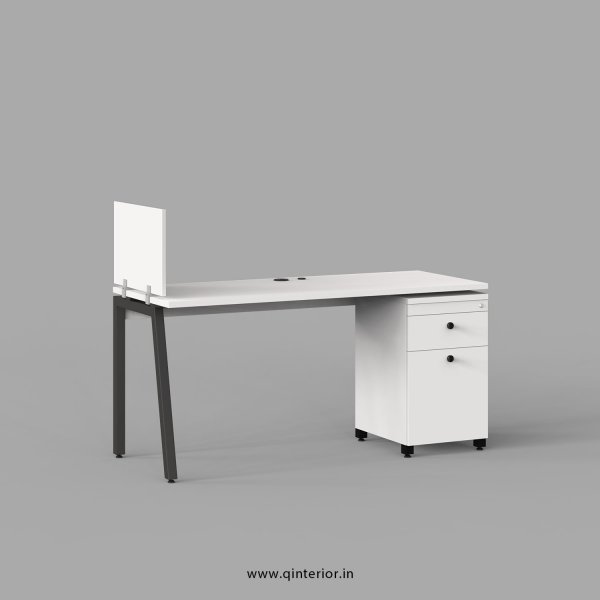 Berg Work Station with Pedestal Unit in White Finish - OWS220 C4