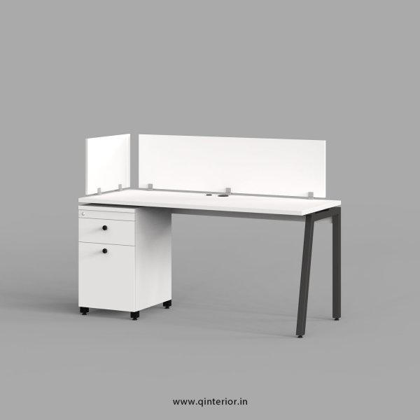 Berg Work Station with Pedestal Unit in White Finish - OWS221 C4