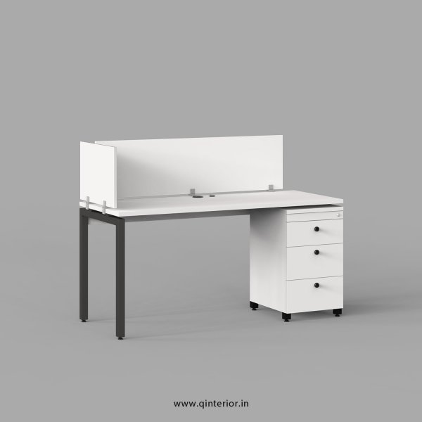 Montel Work Station with Pedestal Unit in White Finish - OWS123 C4