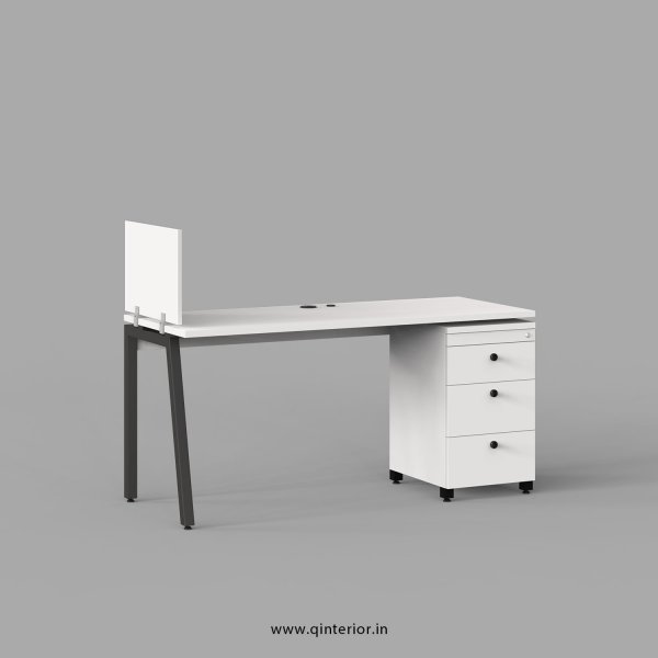 Berg Work Station with Pedestal Unit in White Finish - OWS121 C4