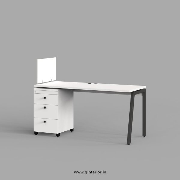 Berg Work Station with Pedestal Unit in White Finish - OWS120 C4