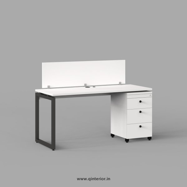 Aaron Work Station with Pedestal Unit in White Finish - OWS117 C4