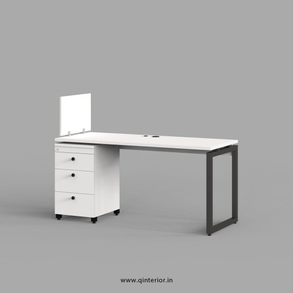 Aaron Work Station with Pedestal Unit in White Finish - OWS120 C4